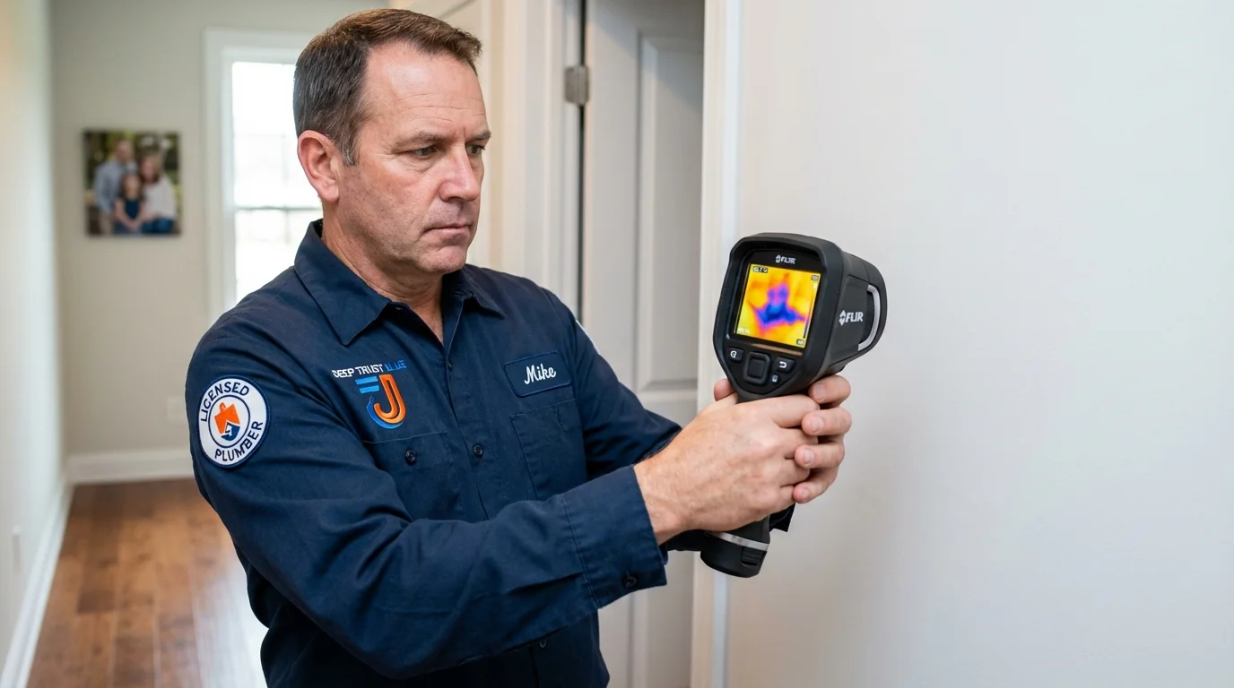 Thermal imaging leak detection by Johns Plumbing LLC in Grafton